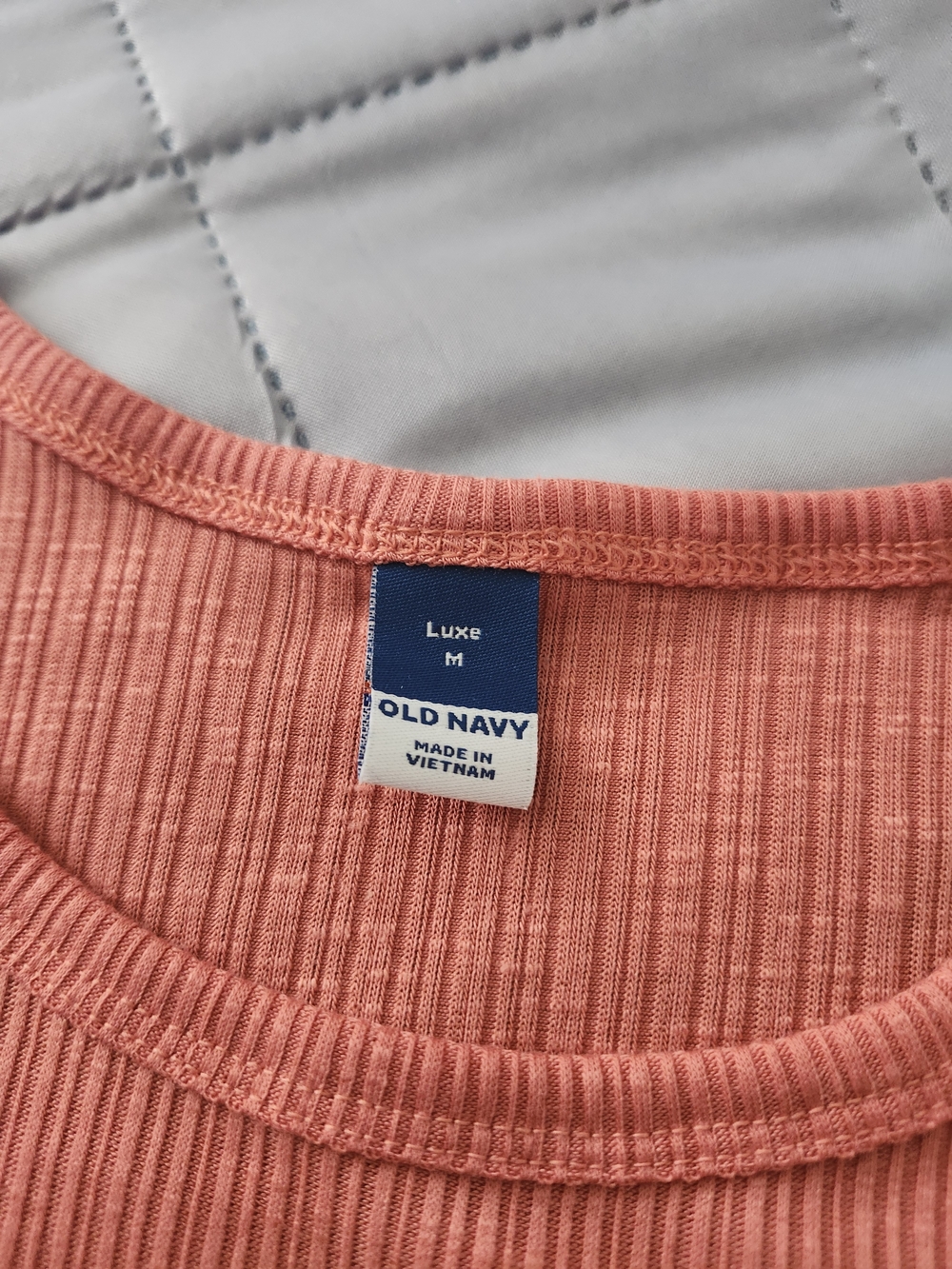 Old Navy Luxe Ribbed Tank Tops in Coral & Forest Green